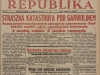 122. Artykuł z 4 czerwca 1931 roku na okładce czasopisma "Republika" o katastrofie kolejowej pomiędzy stacjami Garwolin-Pilawa.