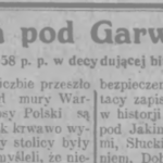 Wyzwolenie Garwolina w 1920 r.