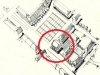 Garwolin, rynek i budynki użyteczności publicznej ( na planie zaznaczona lokalizacja projektowanego ratusza )