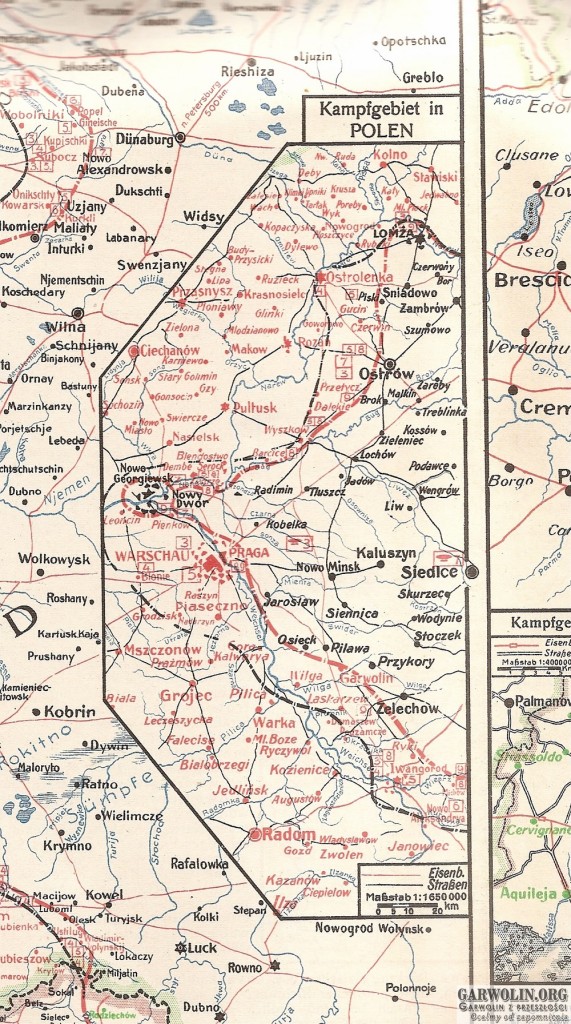karta nr 44 sytuacja na froncie 2-9 sierpnia 1915 r. (Kopiowanie)